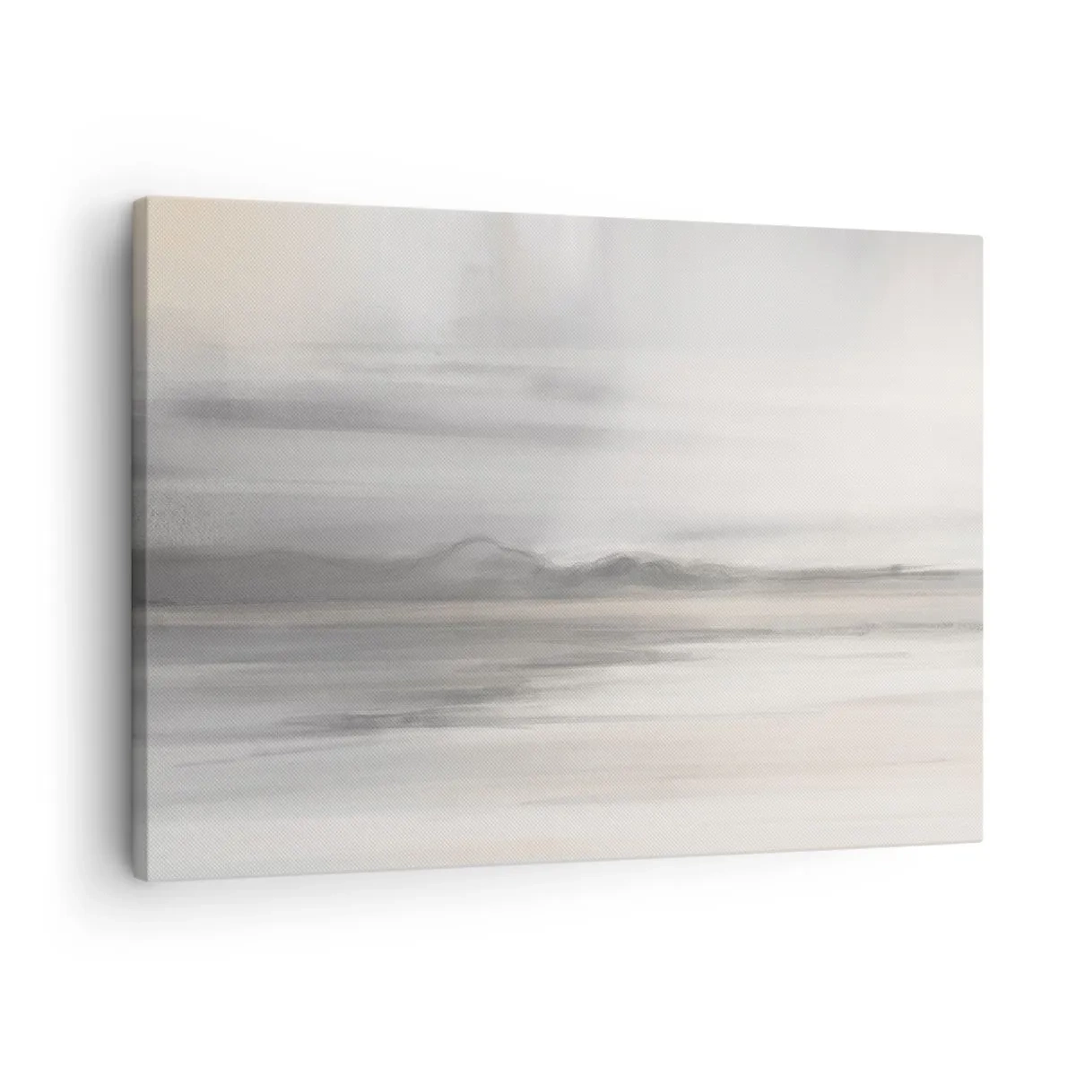 Vászonkép - Egy finom tájkép szürke és bézs árnyalatokban - 70x50cm - Gondolkodó távolság - Modern fali dekoráció nappalihoz és hálószobához ARTTOR