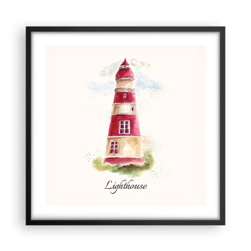 Poszter fehér keretben - Körbe mindíg időjárás - 50x50 cm