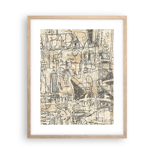 Poszter világos tölgy keretben - Dekódolásra vár - 40x50 cm