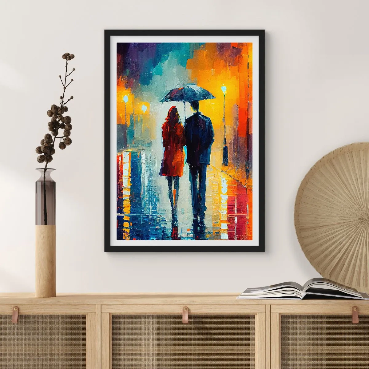 Poszter fehér keretben - Együtt - egy színes éjszaka - 61x91 cm