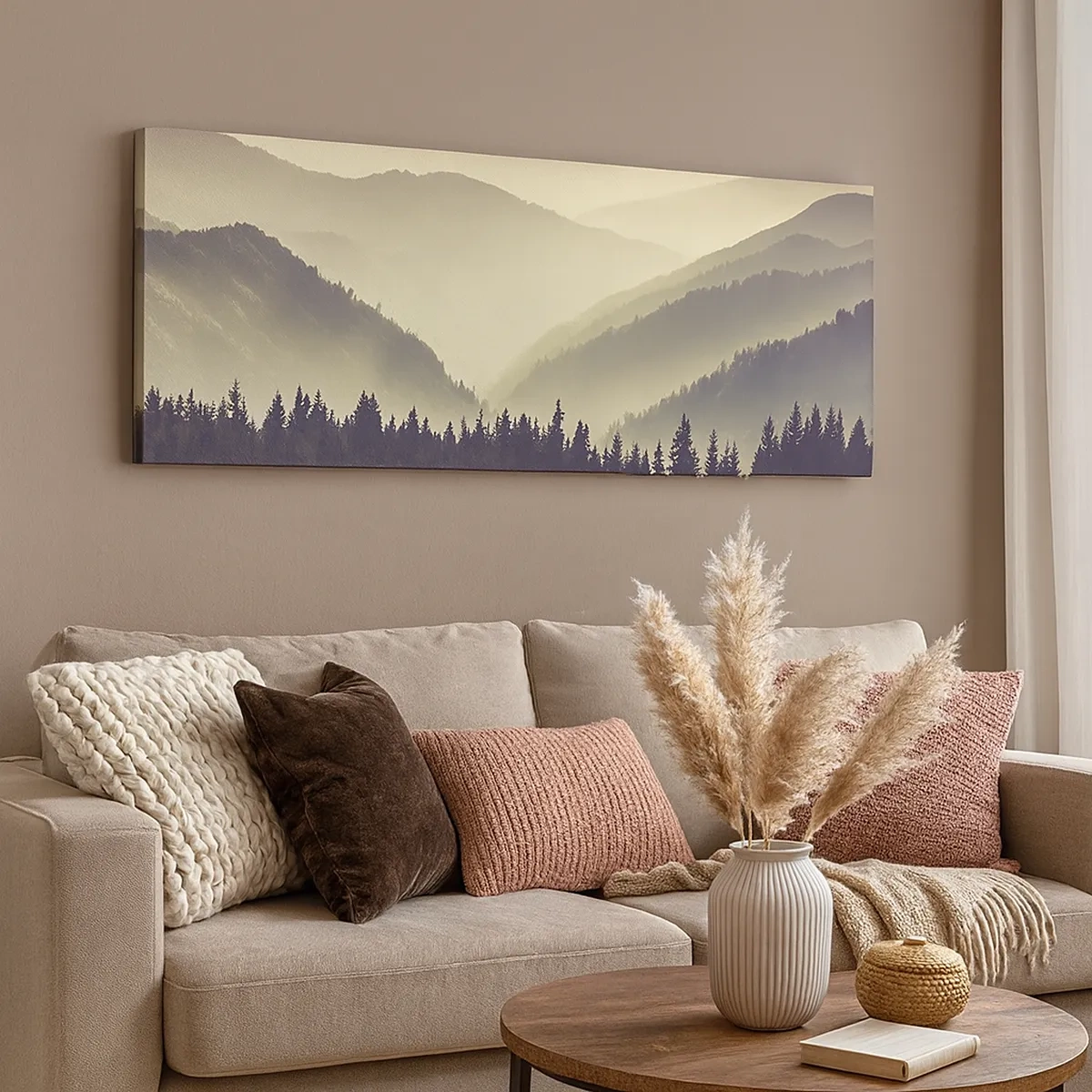 Vászonkép - Hegyeken túl… - 30x30 cm