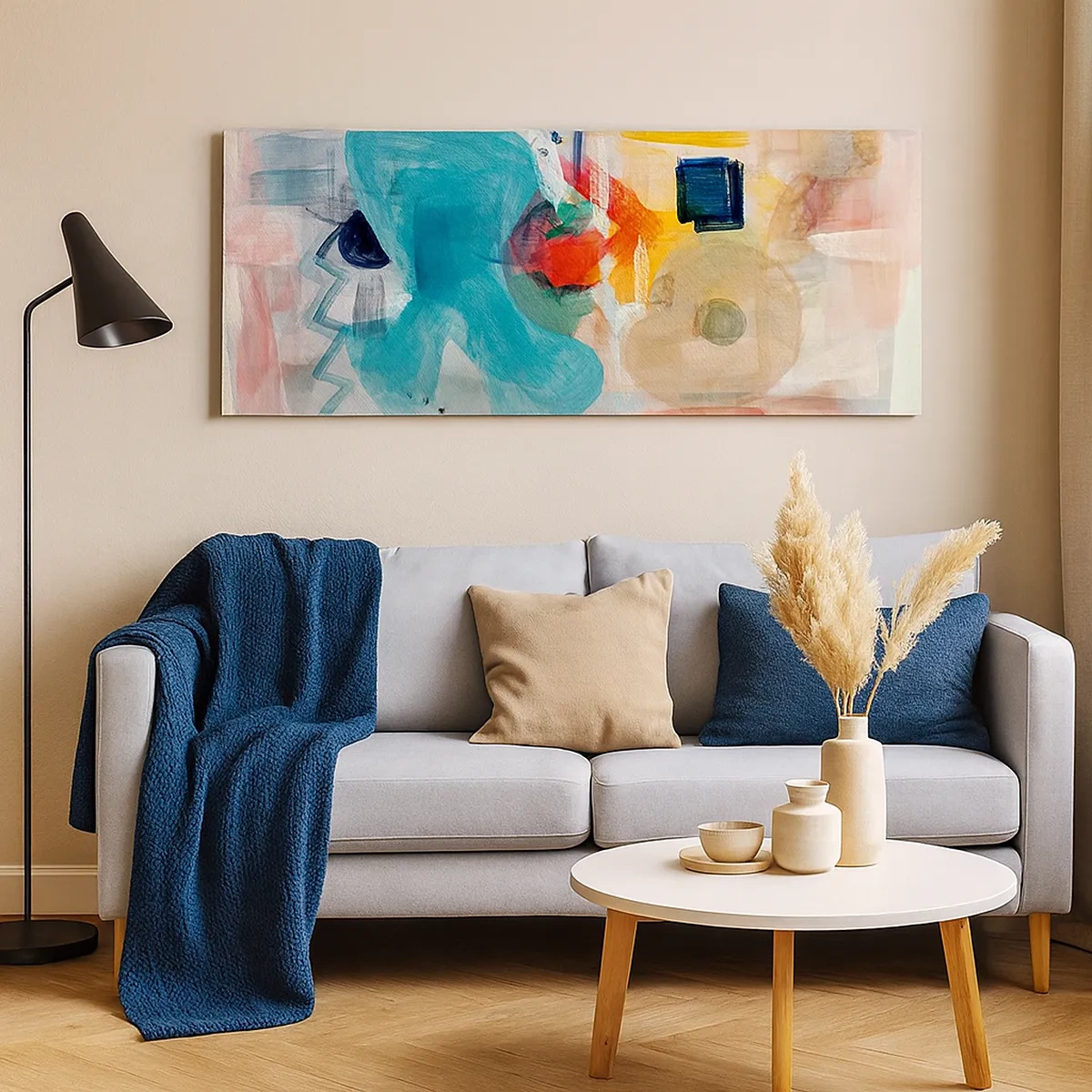 Vászonkép - Színes játék - 30x30 cm