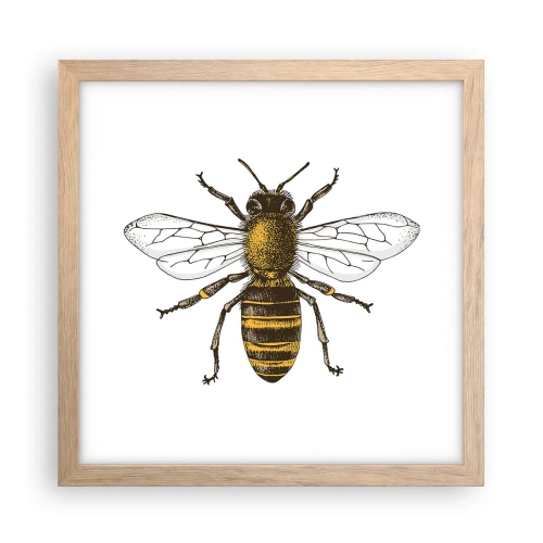 Poszter világos tölgy keretben - Gyönyörű és jó - 30x30 cm