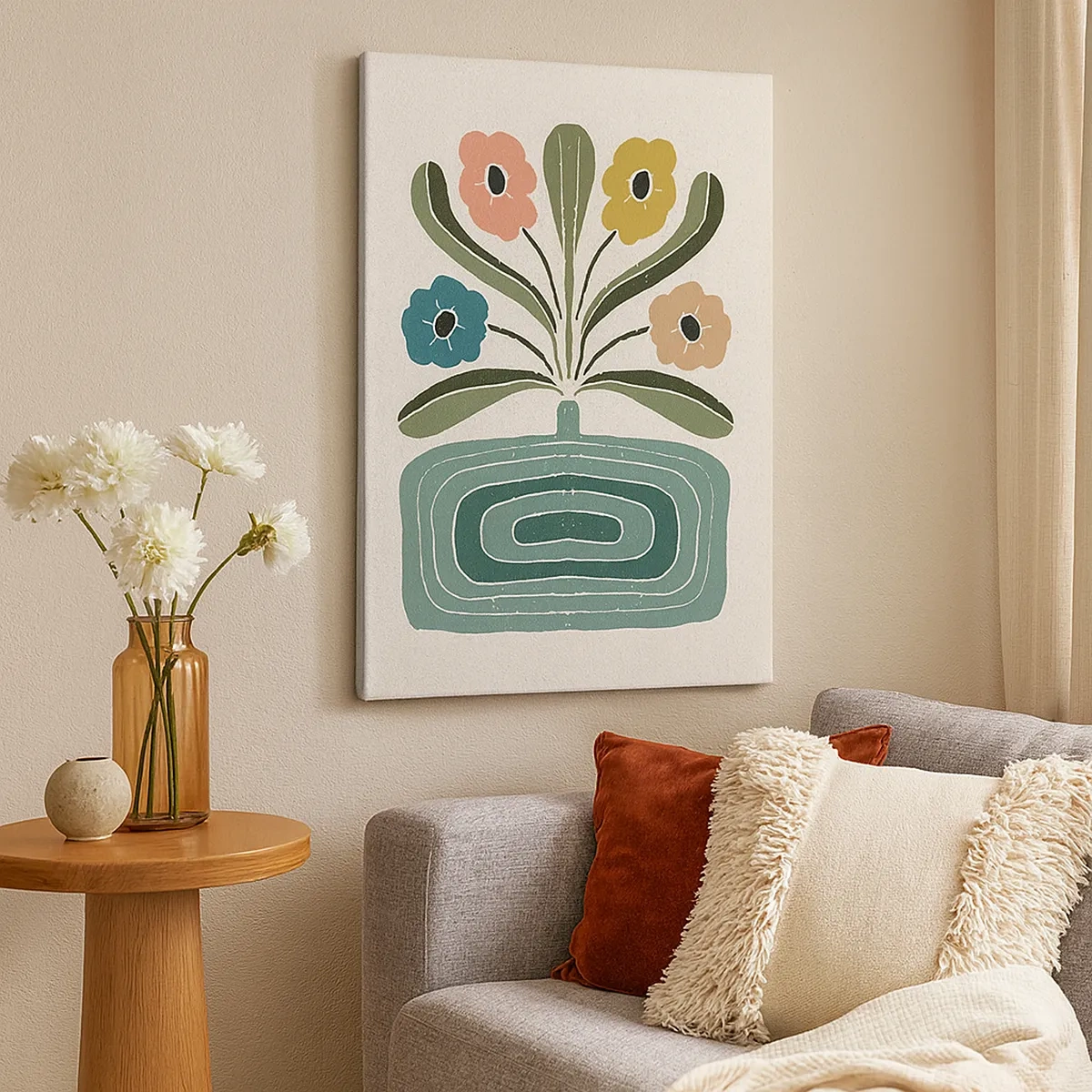 Vászonkép - Szimmetrikus csokor - 50x70 cm