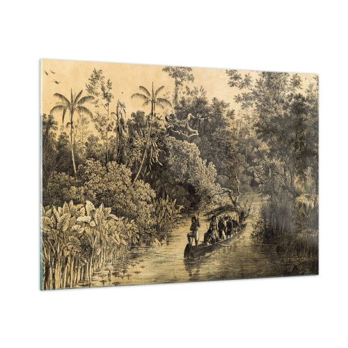 Üveg kép - Expedíció a forráshoz - 100x70 cm