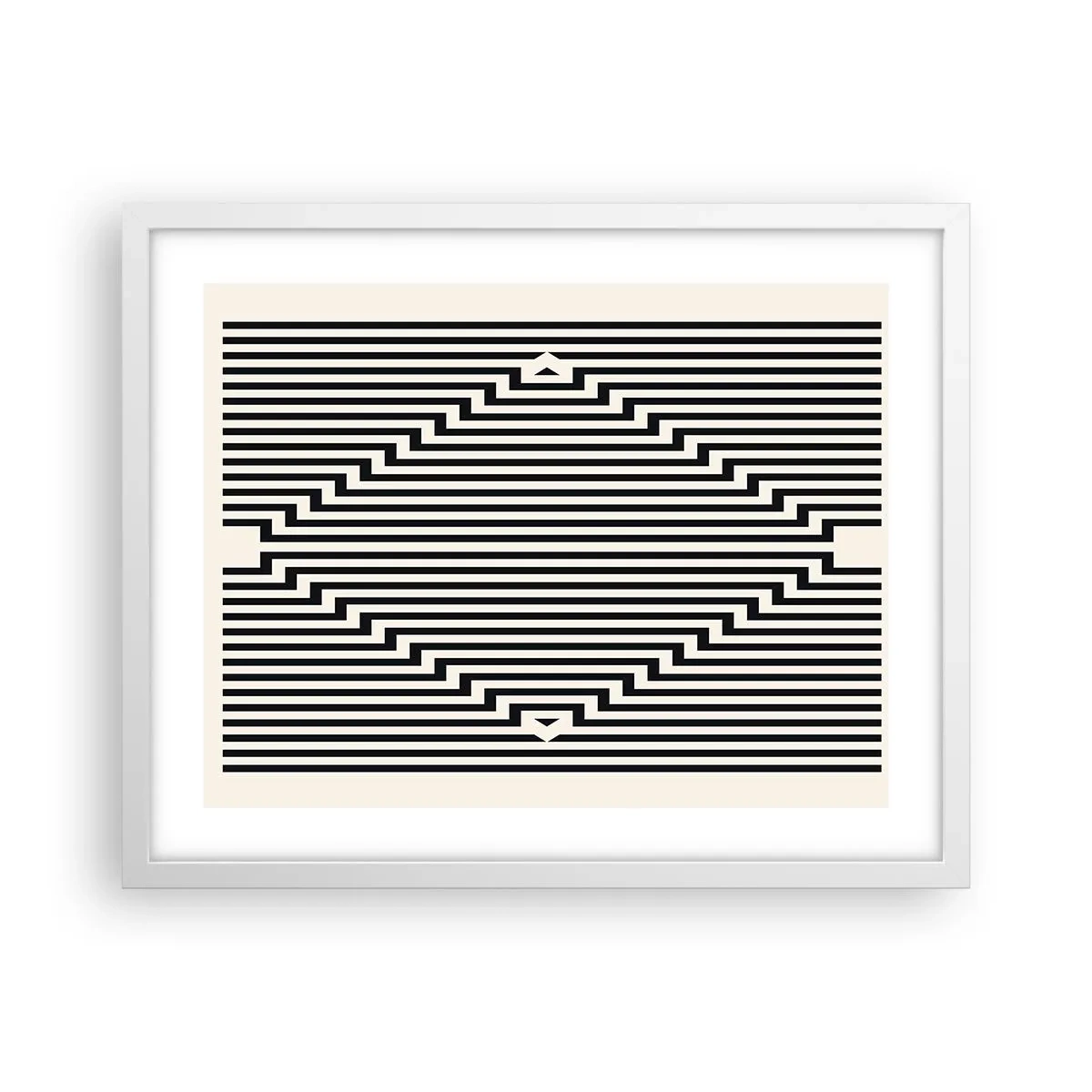 Poszter fekete keretben - Geometrikus illúzió - 50x40 cm