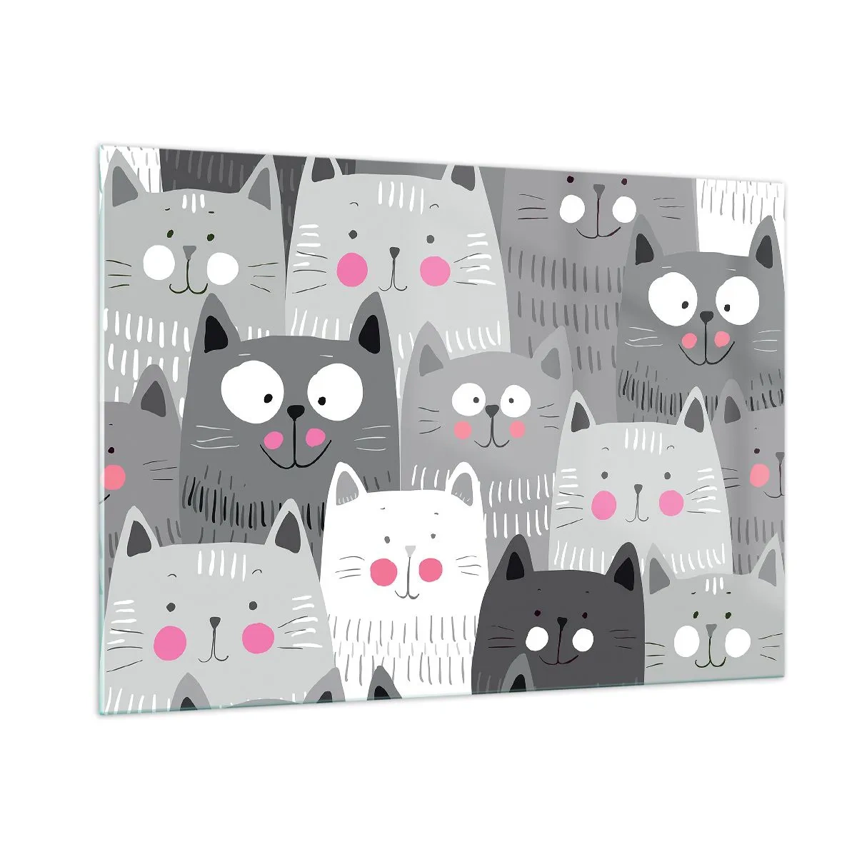Üveg kép - A macska világa - 100x70 cm