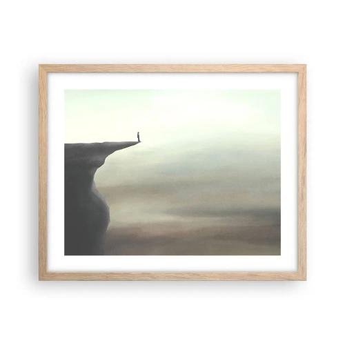 Poszter világos tölgy keretben - Természetesen felfelé! - 50x40 cm