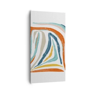 Vászonkép - Barátságosan mosolygó absztrakció - 65x120 cm