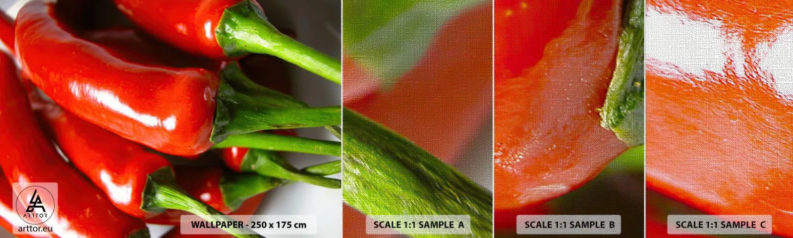 Fotótapéta Minta Premium Canvas - Lédús, fényes, sima - Gasztronómia, Bors, Zöldségek - 100x30 cm