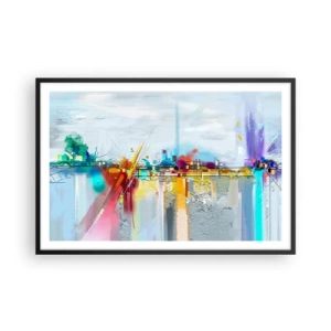 Poszter fehér keretben - Az öröm hídja az élet folyóján - 91x61 cm