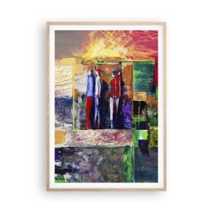 Poszter világos tölgy keretben - Kapcsolatok és érzelmek - 70x100 cm