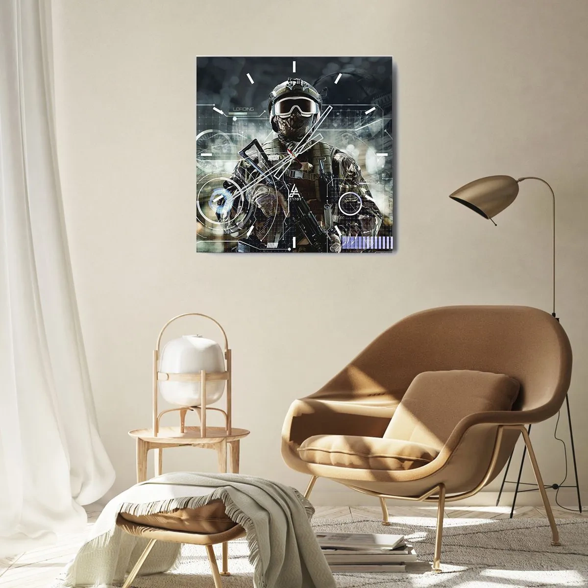 Falióra, Óra - Erő a köbön - 40x40 cm