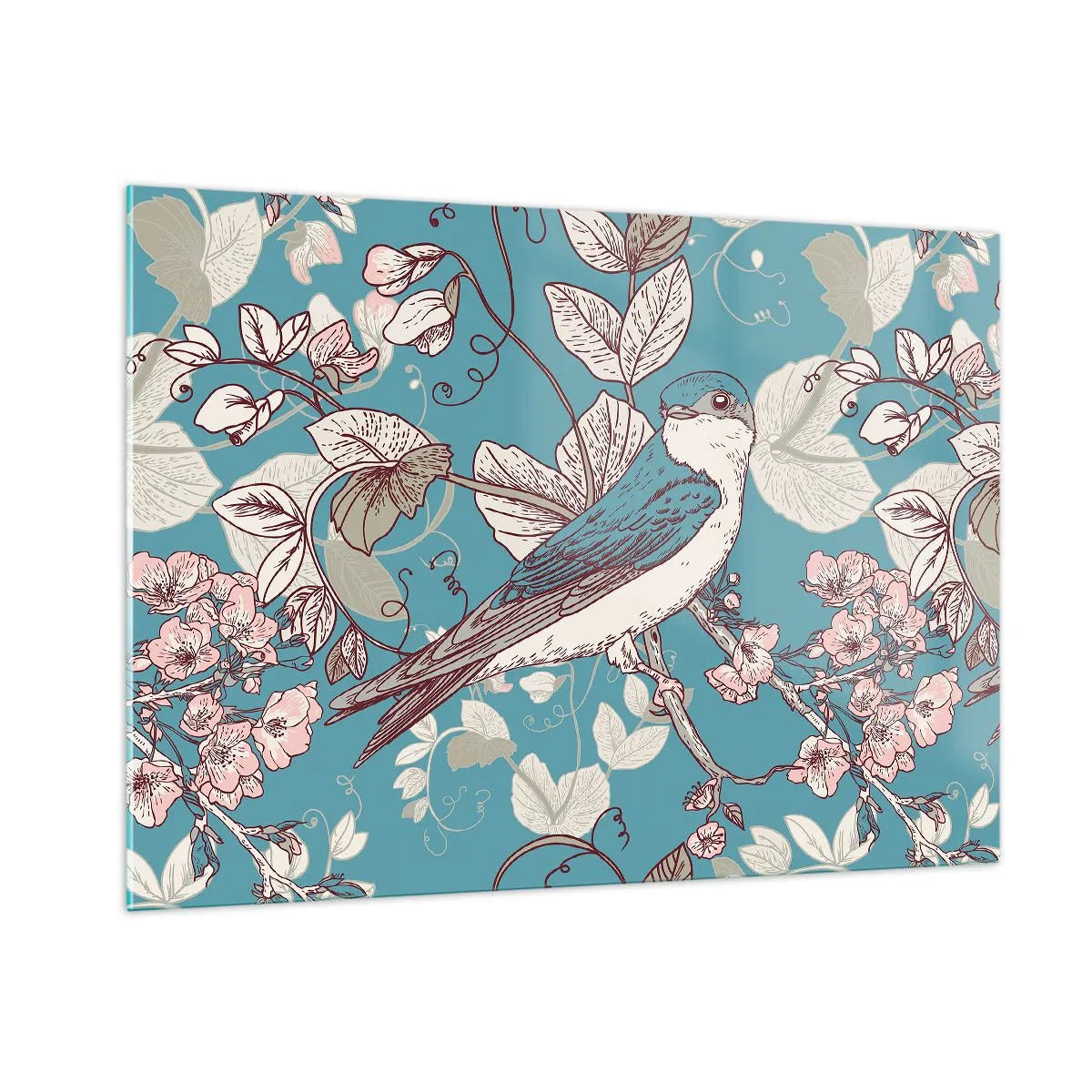 Üveg kép - A vörös és ezüst tűlevelűben - 100x70 cm