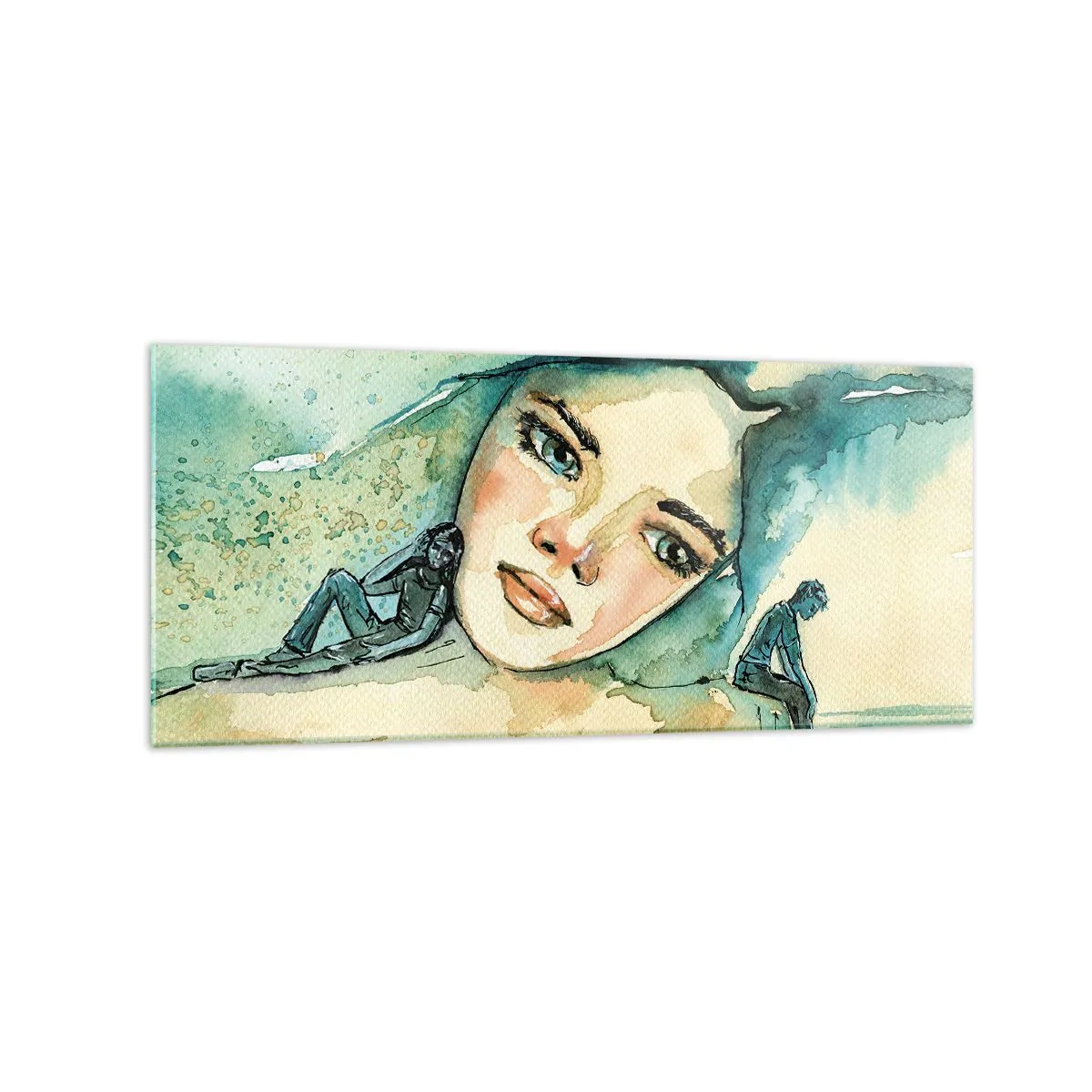 Üveg kép - Am I blue? - 120x50 cm