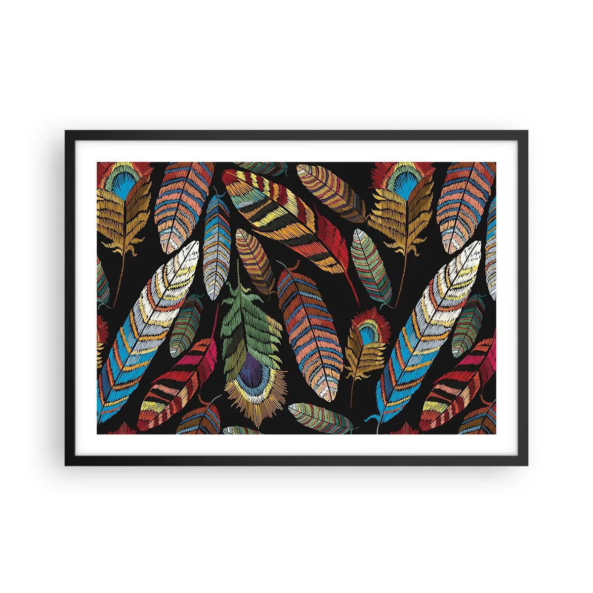 Poszter fehér keretben - A madárkarnevál - 70x50 cm