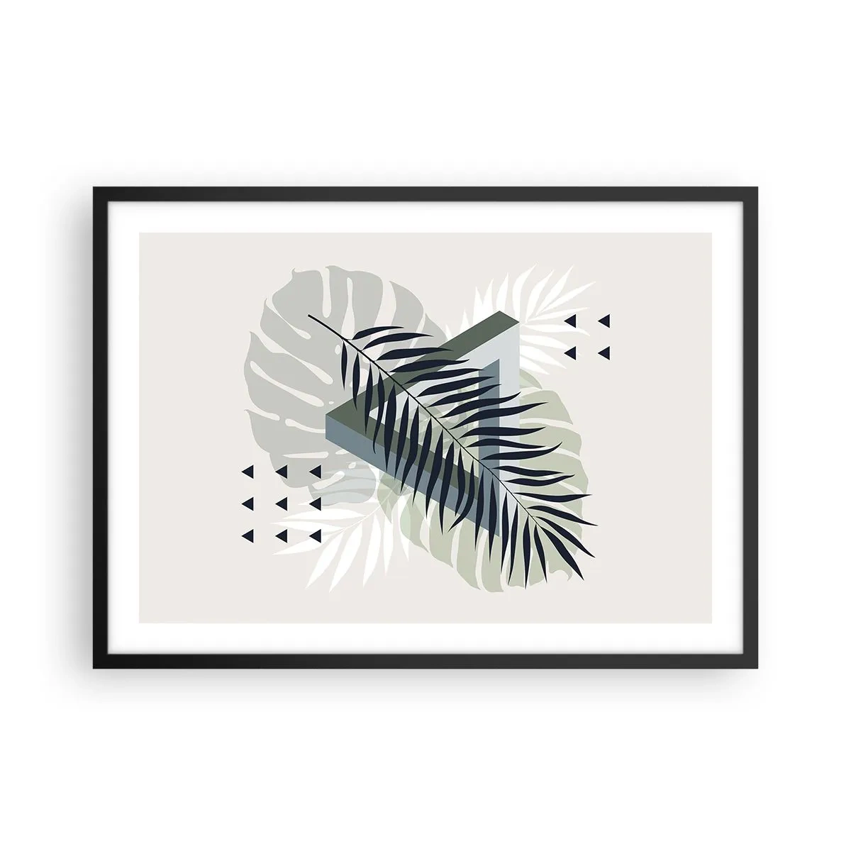 Poszter fehér keretben - Természet és geometria – két rend? - 70x50 cm