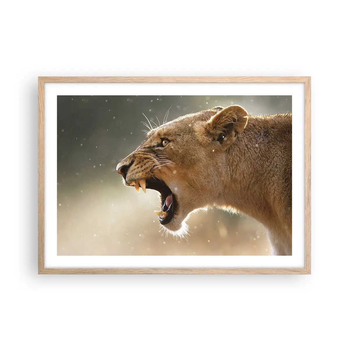 Poszter világos tölgy keretben - Próbálj meg nem hallgatni - 70x50 cm