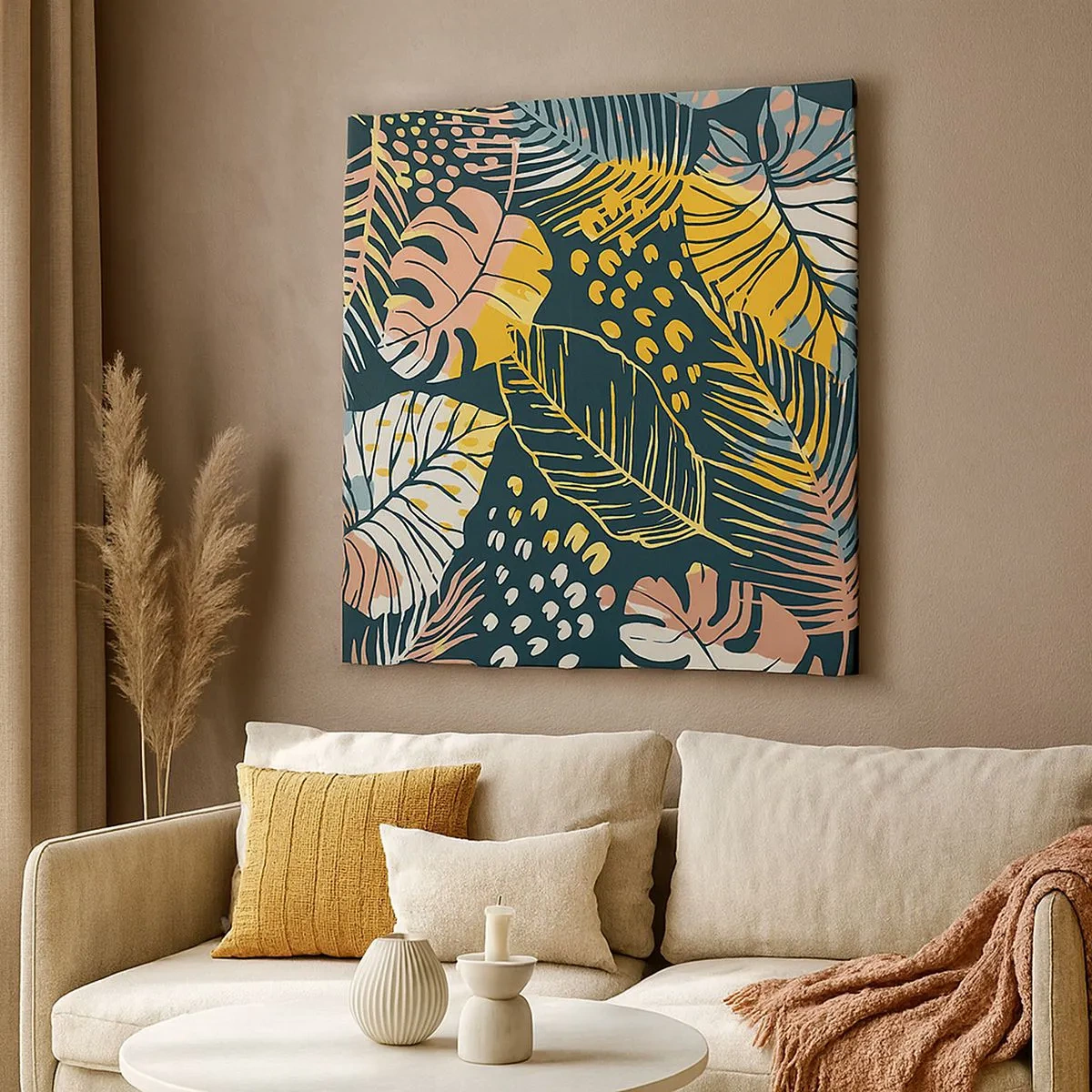 Vászonkép - Leveles fantázia - 30x30 cm