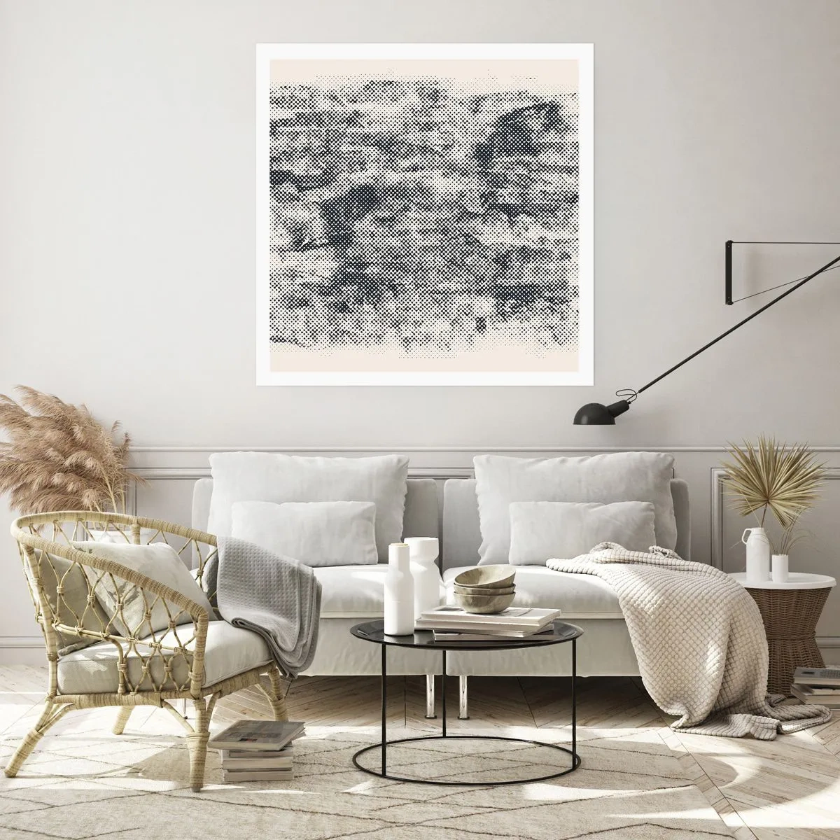 Poszter - Ködös kompozíció - 40x40 cm