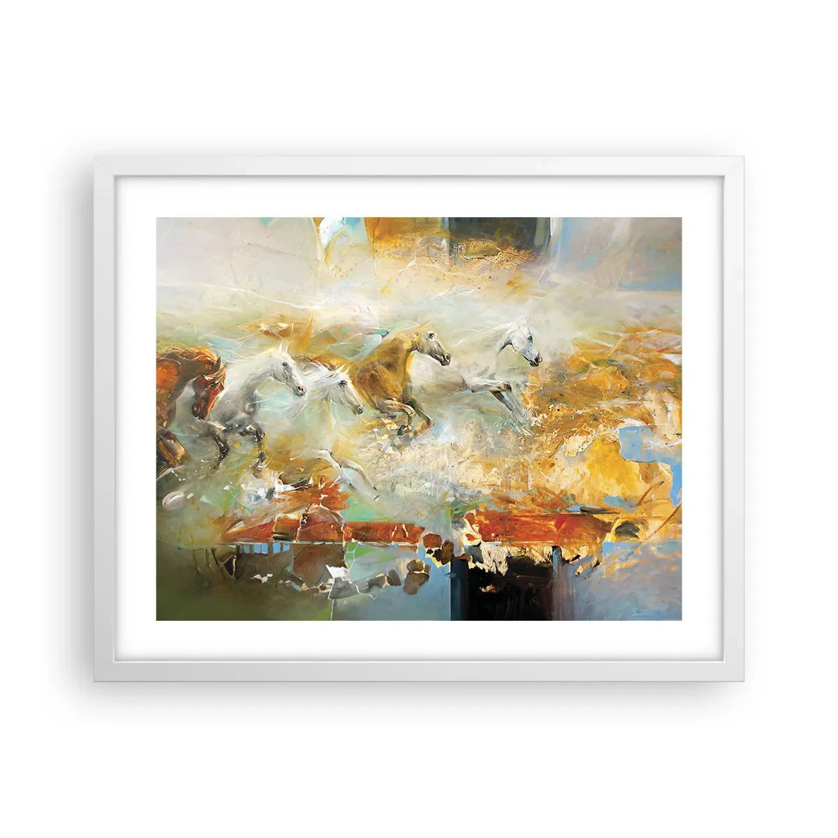 Poszter fekete keretben - Vágta a fényen át  - 50x40 cm