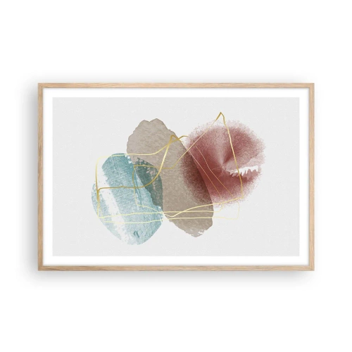 Poszter világos tölgy keretben - Az űr koralljai - 91x61 cm