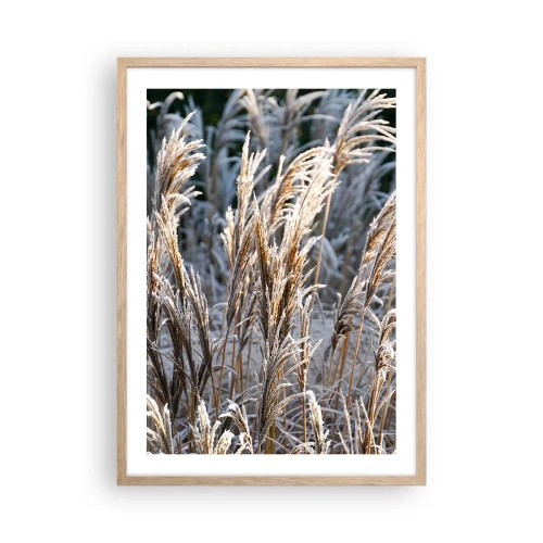 Poszter világos tölgy keretben - Zúzmarába öltözött - 50x70 cm