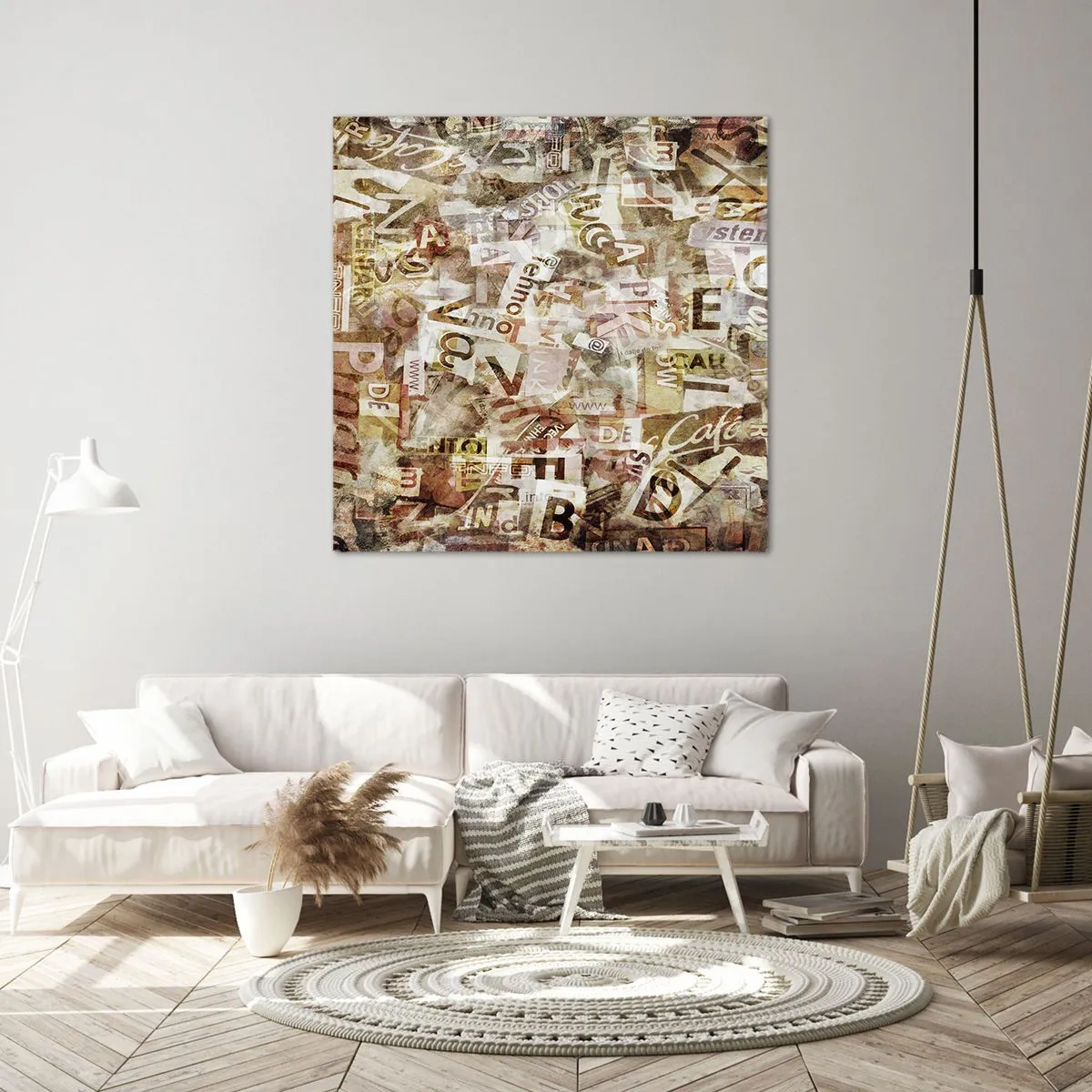 Vászonkép - Betűkkel egyesítem a fecsegést - 30x30 cm