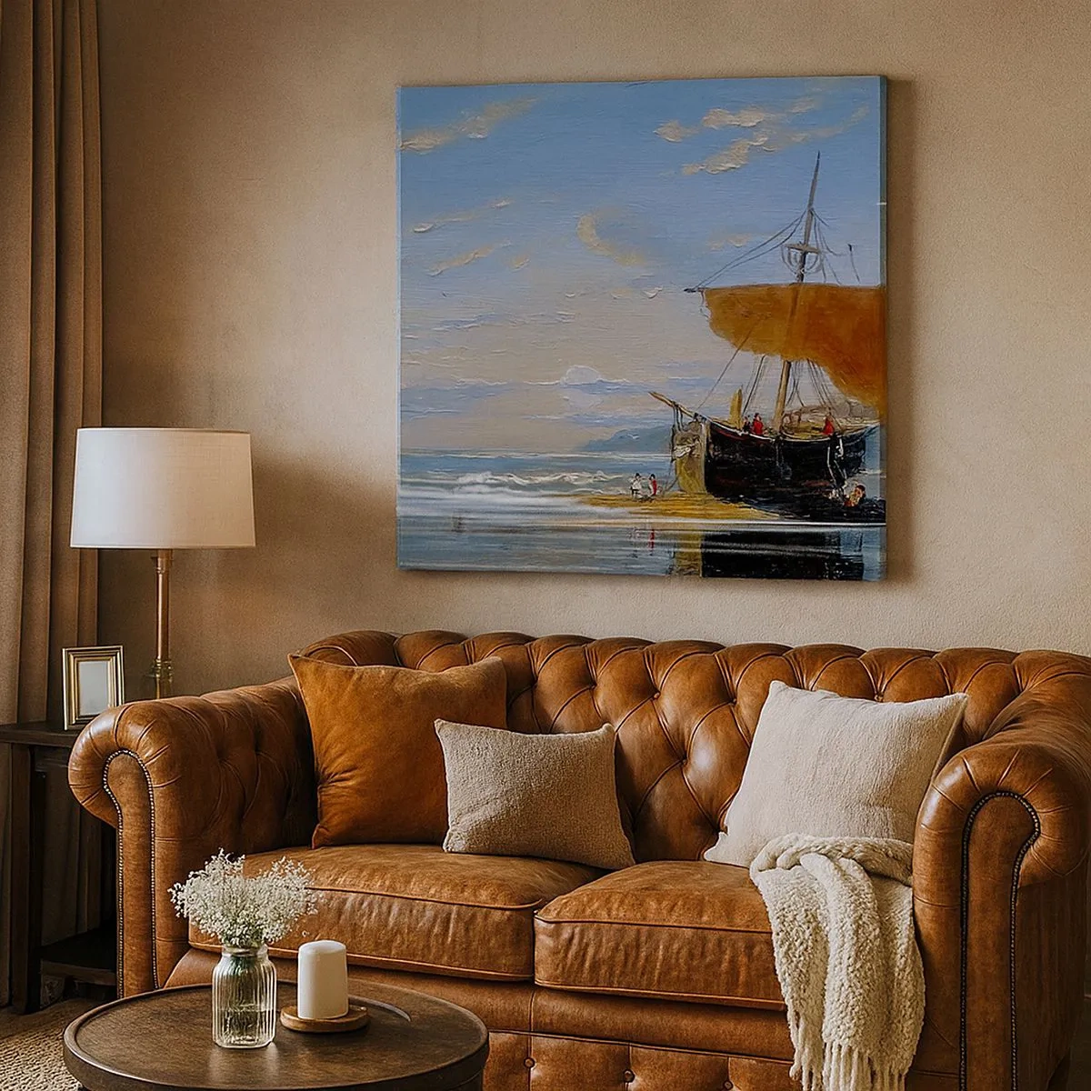 Vászonkép - Víz, föld, levegő - 30x30 cm