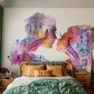 Fotótapéta Premium Sand - A sóhajok titkos hídja - Absztrakció, Szerelmes pár, Építészet - 300x210 cm