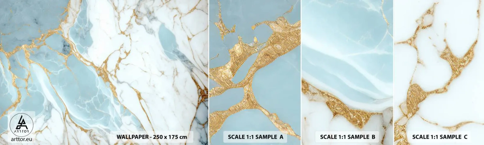 Fotótapéta Minta Standard Eco - A kő gazdagsága - Art Deco, Fényesség, Üveggolyó - 100x30 cm