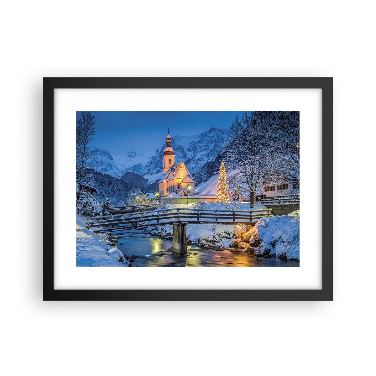 Poszter fehér keretben - Karácsonyi hangulat - 40x30 cm