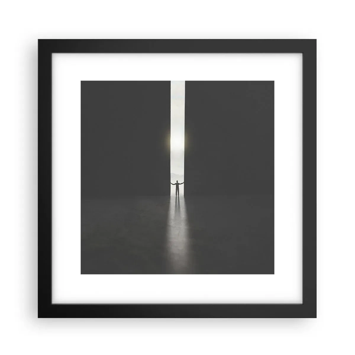 Poszter fehér keretben - Egy lépés a fényes jövő felé - 30x30 cm
