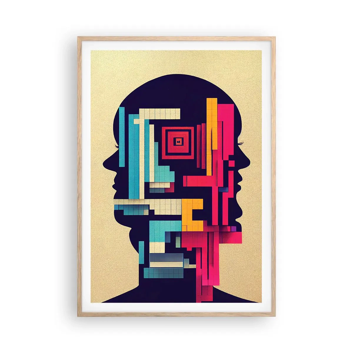 Poszter világos tölgy keretben - Új kkötelékek - 70x100 cm