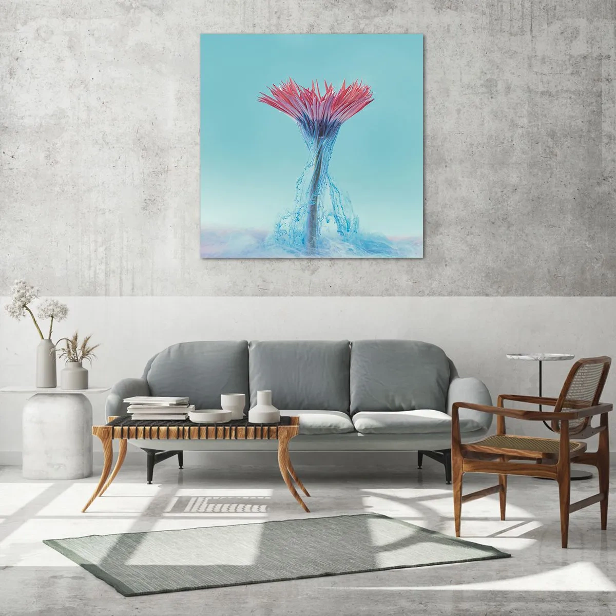 Üveg kép - Élénkítő ölelésben - 40x40 cm