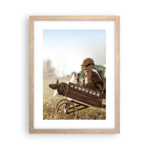 Poszter világos tölgy keretben - Indulás egy álom felé - 30x40 cm