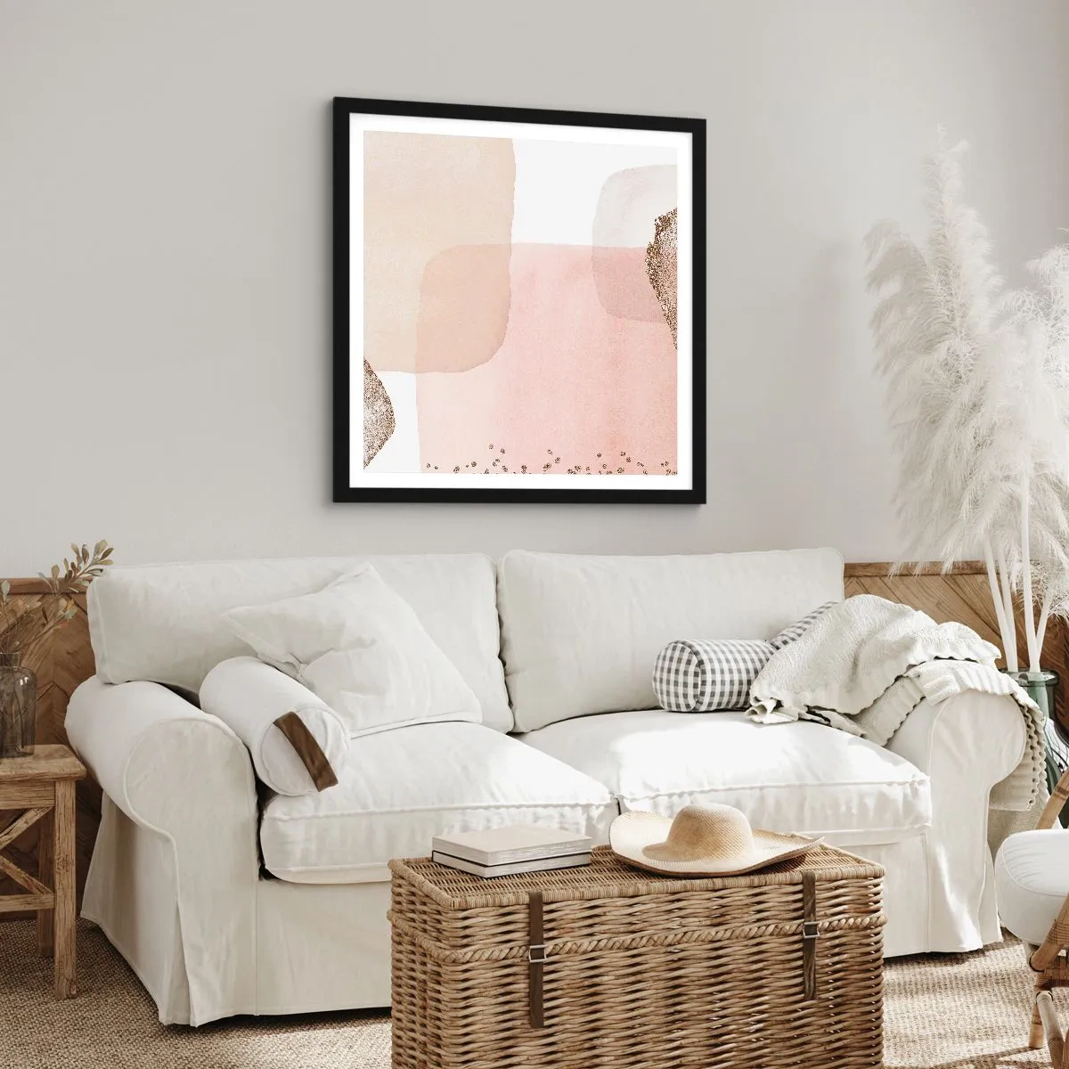 Poszter fehér keretben - Egy pillantás a színeken keresztül - 60x60 cm