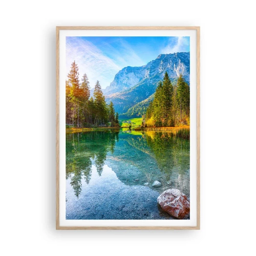 Poszter világos tölgy keretben - Az ősz enyhesége - 70x100 cm