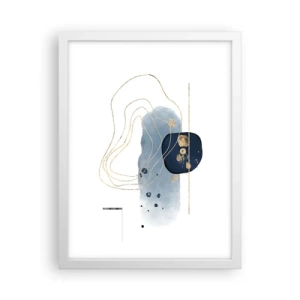 Poszter fekete keretben - Kékes-arany fantázia - 30x40 cm