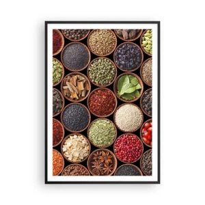 Poszter fehér keretben - A világ összes íze - 70x100 cm