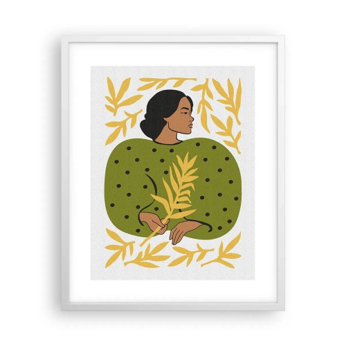 Poszter fekete keretben - Hawaii lány - 40x50 cm