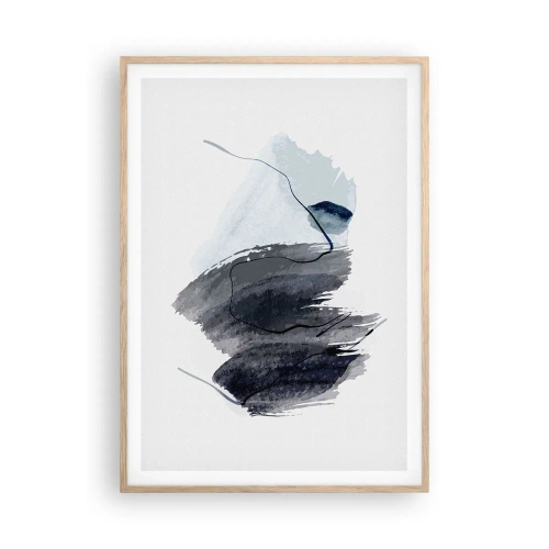 Poszter világos tölgy keretben - Intenzitás és mozgás - 70x100 cm