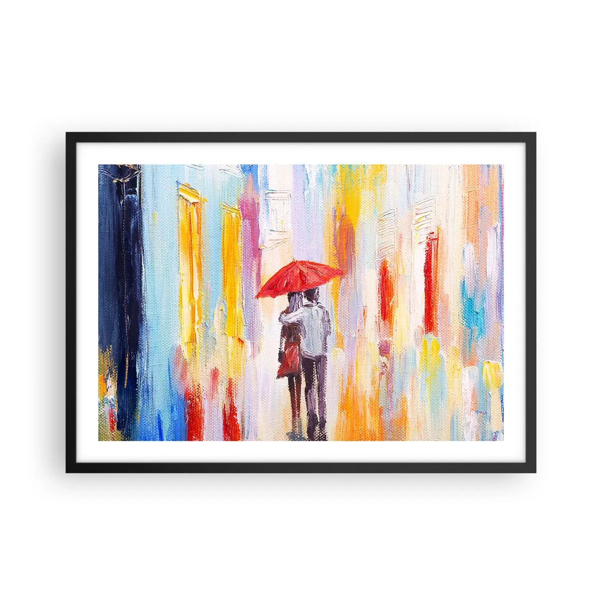Poszter fehér keretben - Hadd essen az eső - 70x50 cm