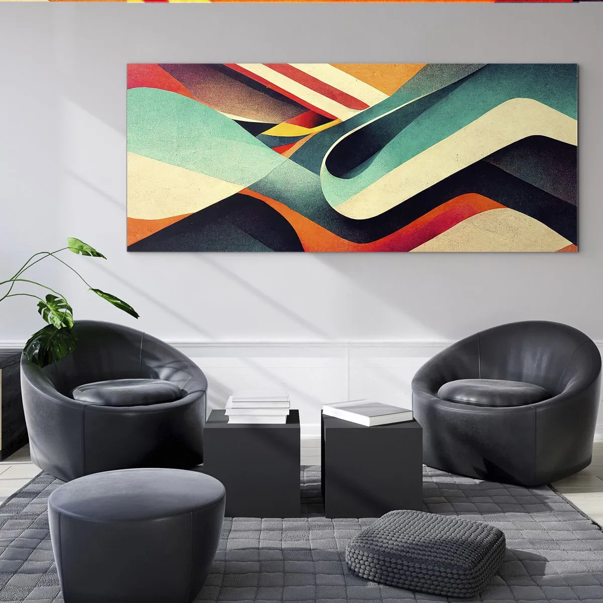 Üveg kép - Intenzív kompozíció - 100x40 cm