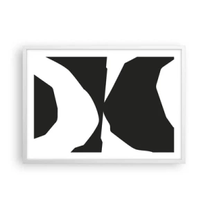 Poszter fekete keretben - Pozitív-negatív - 70x50 cm