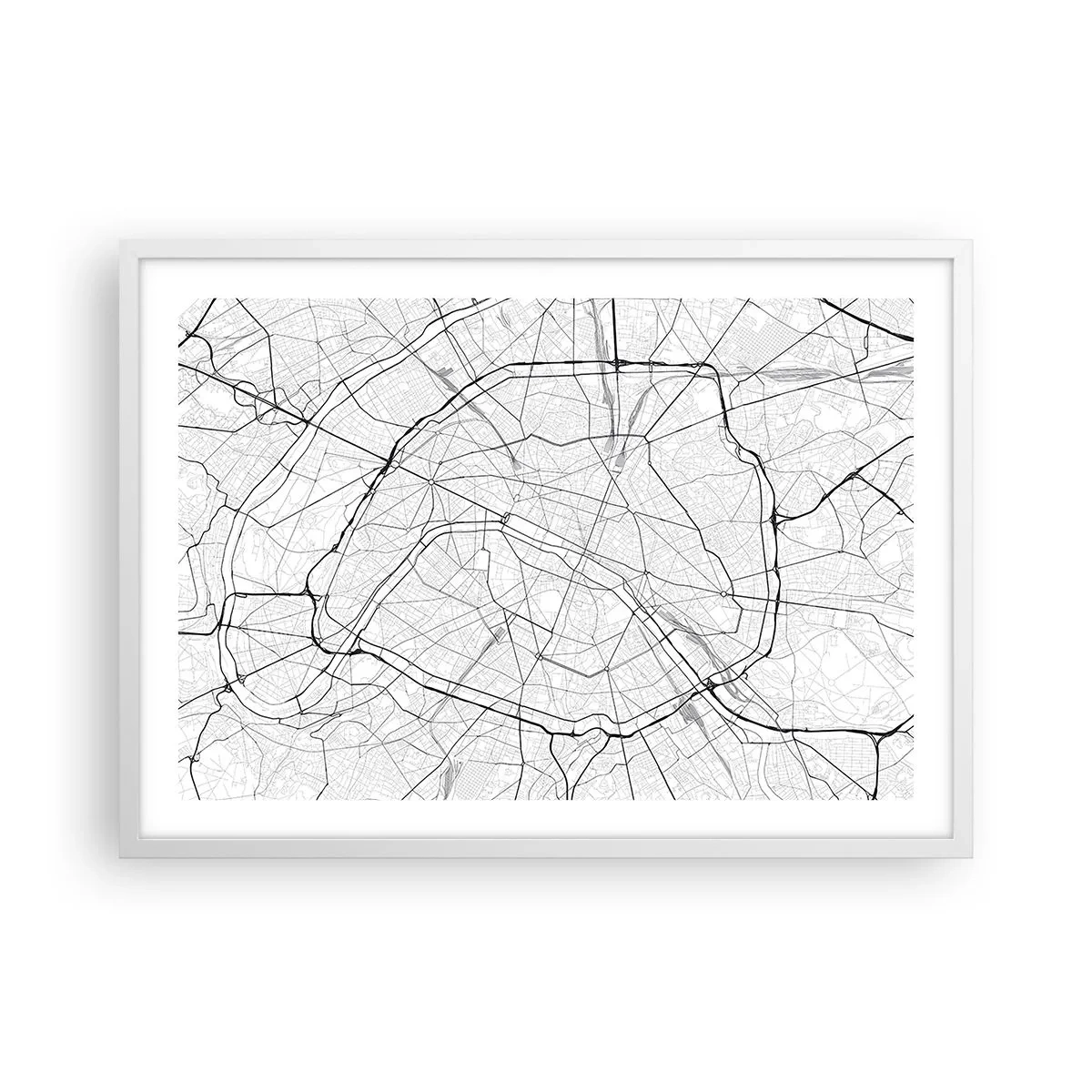 Poszter fekete keretben - Párizs virága - 70x50 cm