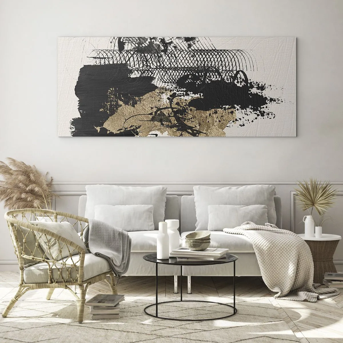 Üveg kép - Szenvedélyes kompozíció - 100x40 cm