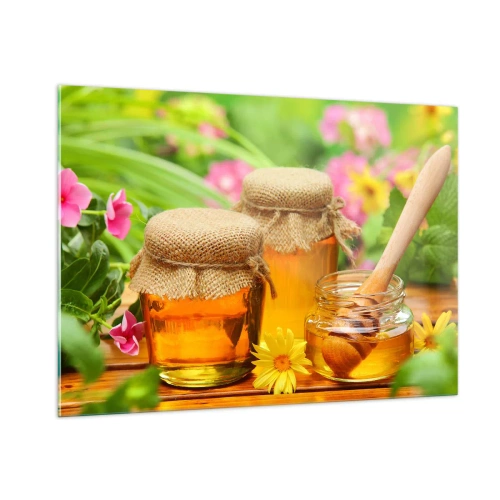 Üveg kép - Édes és virágos - 100x70 cm