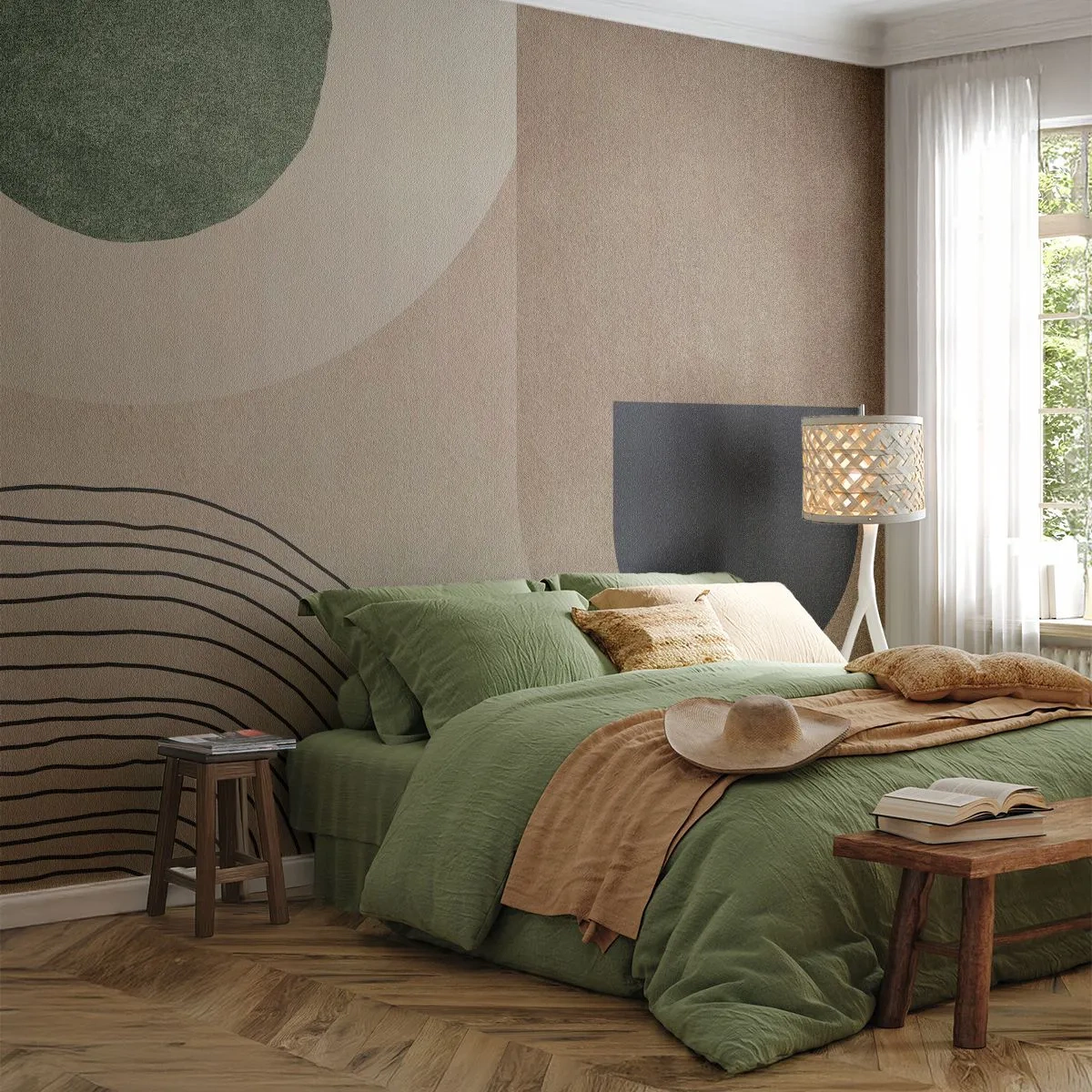 Fotótapéta Premium Sand - Egy ovális szelídsége - Minimalizmus, Darab, Absztrakció - 250x175 cm
