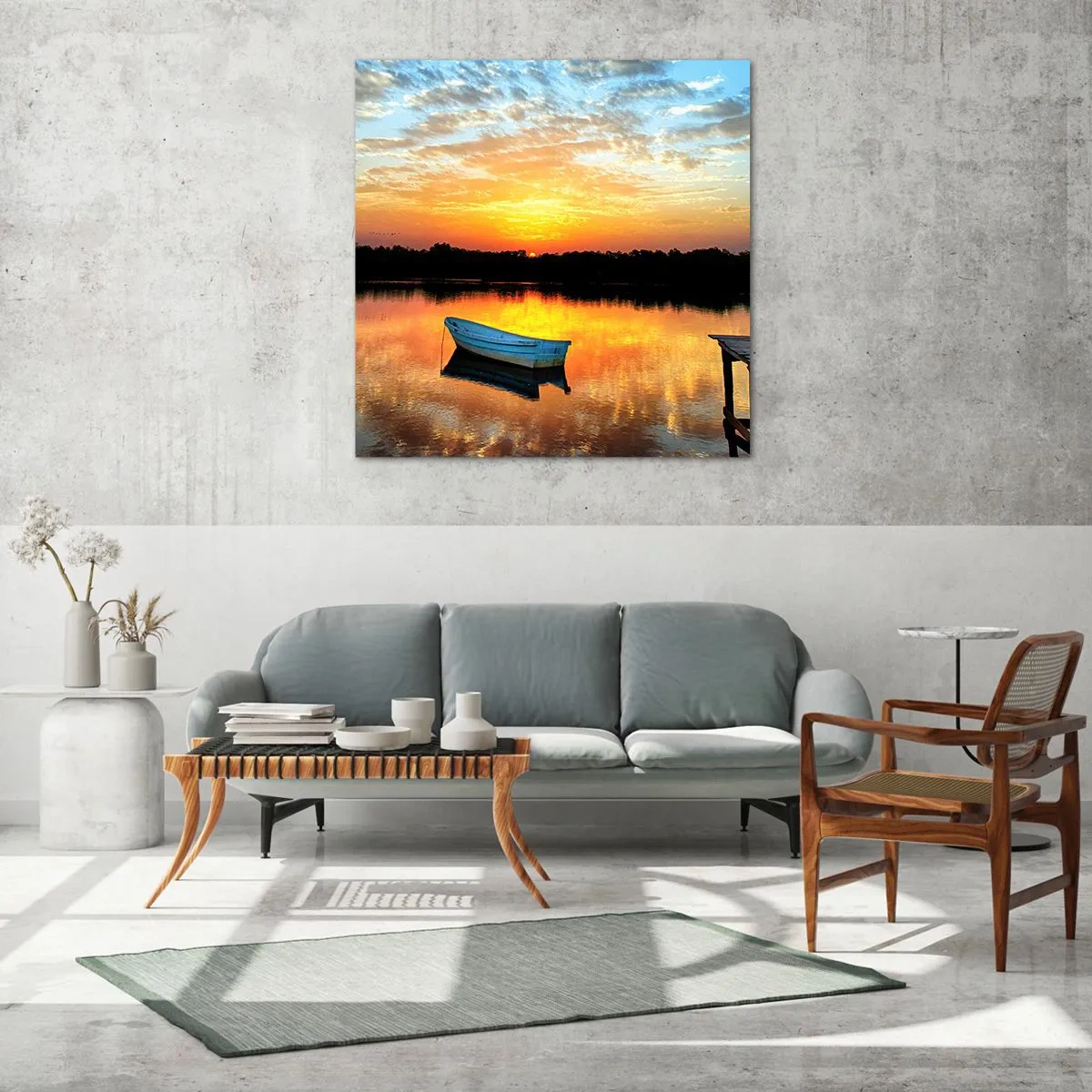 Üveg kép - Nézz, hallgass, meditálj - 60x60 cm